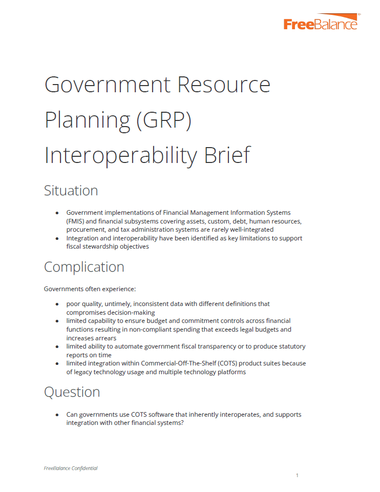 Interopérabilité de la planification des ressources gouvernementales